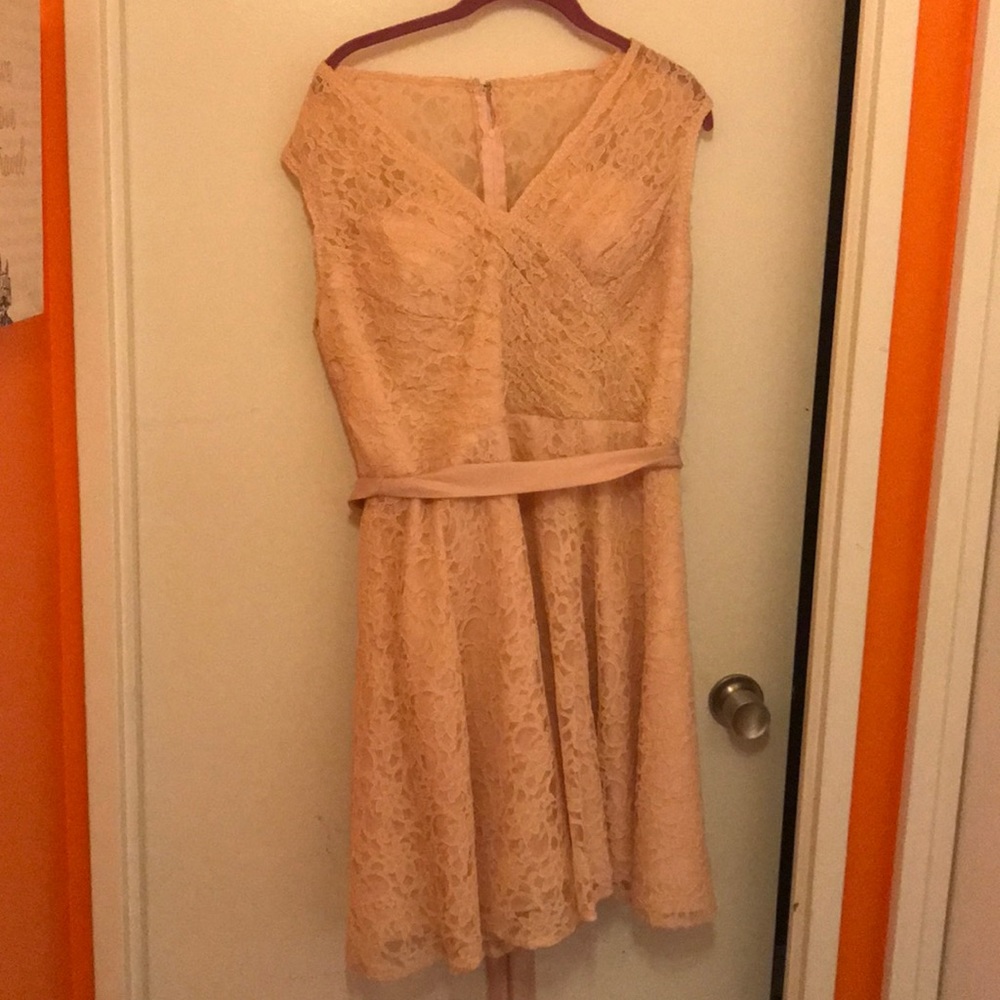 Pinky peach lace dress made from dreams